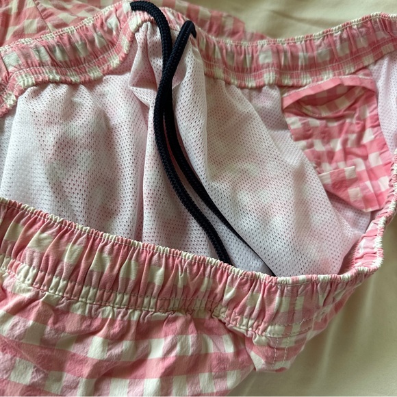 Vineyard Vines Men’s Swim Trunks XL Pink Check Race Stripe Side Pockets - Picture 4 of 10